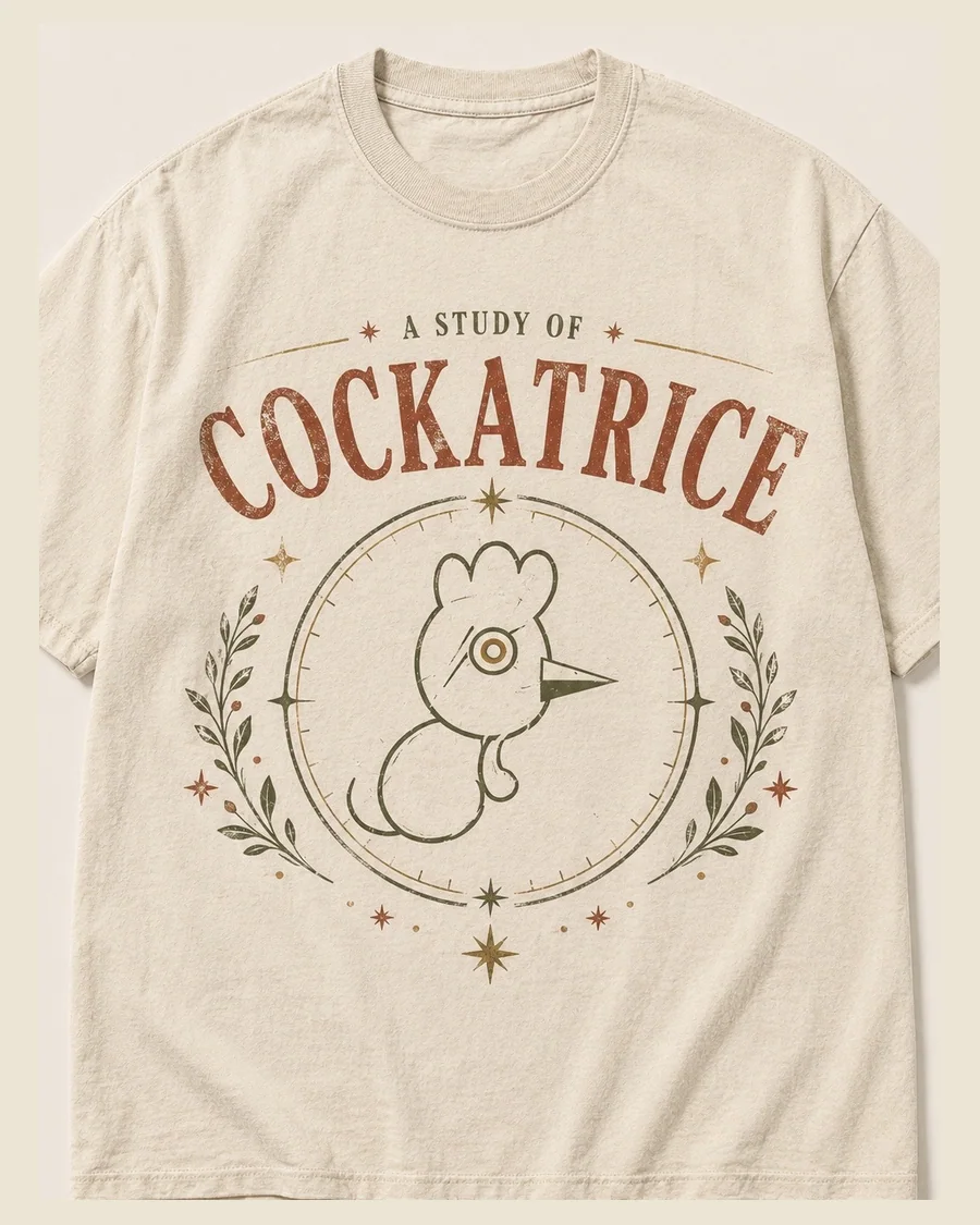 Cockatrice tee, front