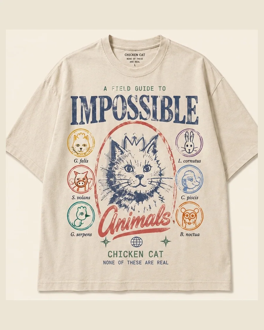 Impossible Animals · Colour tee, front