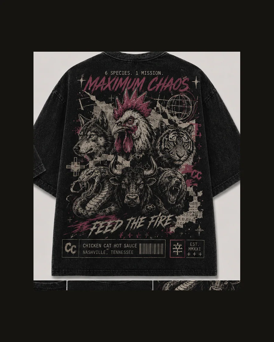 Maximum Chaos tee, back