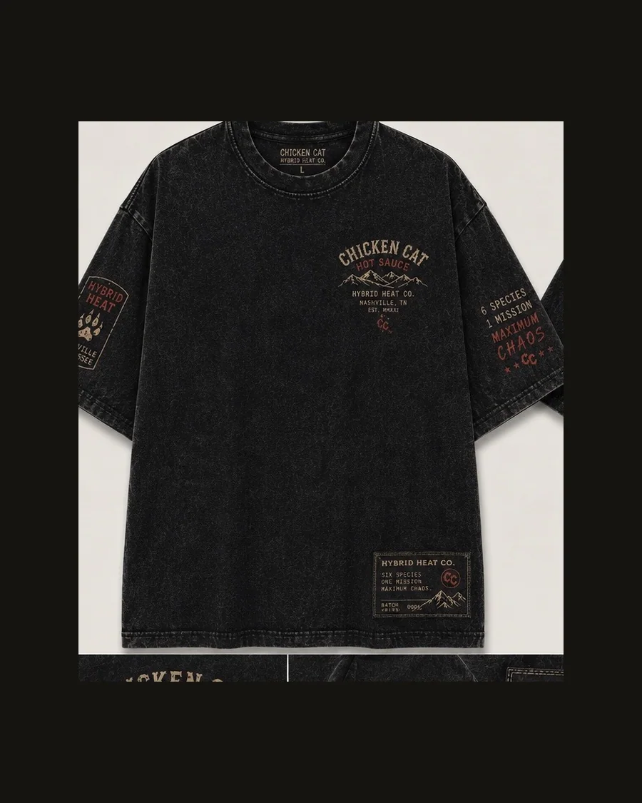 Winged tee, front